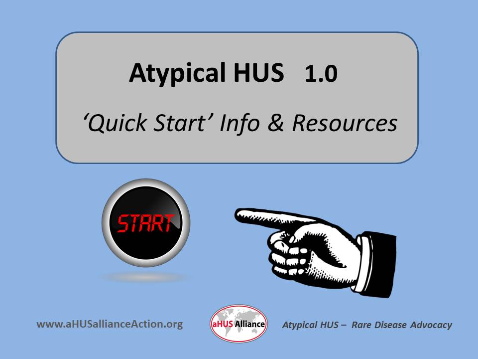 Atypical HUS 1.0 - aHUS Alliance Action